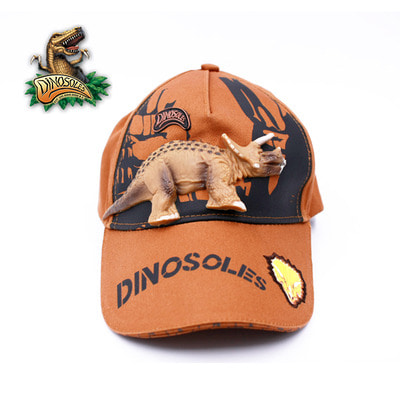 3D 트리케라톱스 캡 어린이 공룡 모자